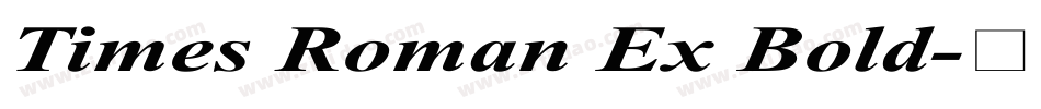 Times Roman Ex Bold字体转换